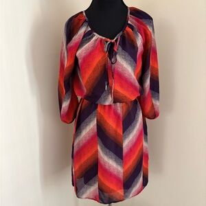 Banana Republic Colorful Chevron Pattern Dress